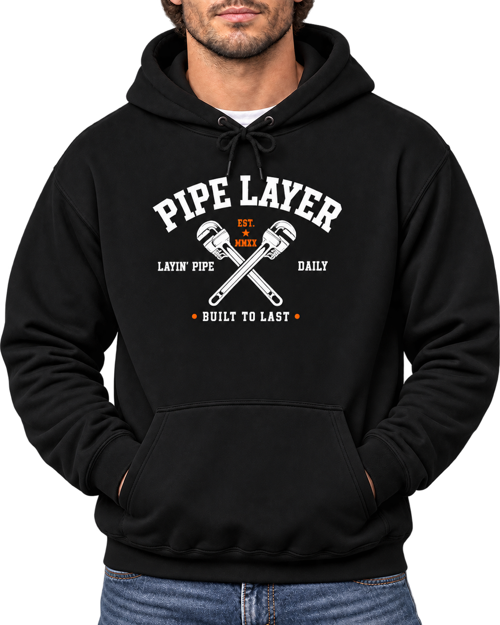 The Pipe Layer Front Graphic Hoodie