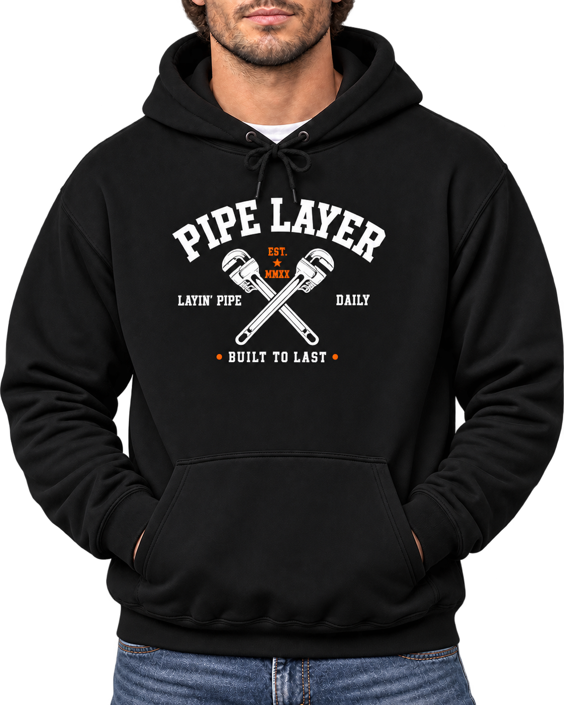 The Pipe Layer Front Graphic Hoodie