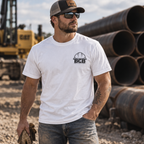 Pipe Layer white tee lifestyle front